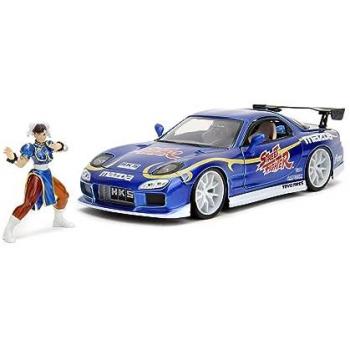 Street Fighter XRX-7: 1993 Mazda RX‑7 1/24 Scale with Chun‑Li Figure