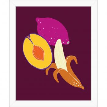 Queence Wandbild »Bibi«, Obst-Design, gerahmt