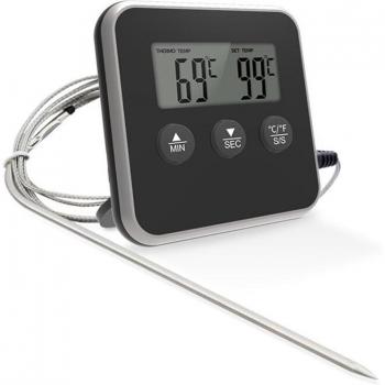 LCD Digital Meat Thermometer with Alarm