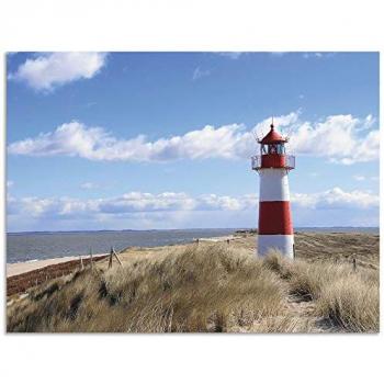 Artland Küchenrückwand Leuchtturm Sylt, (1-tlg), Alu Spritzschutz mit Klebeband, einfache Montage