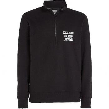 Calvin Klein Half Zip Hoodie Negra con Logo Future Fade – Sudadera masculina