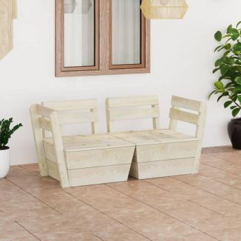 Rustic 2-Seater Pallet Sofa made from Spruce Wood