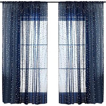 Transparent Triangle Pattern Curtains