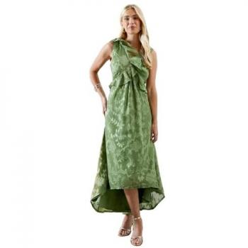 Floral Jacquard Midi Dress for Women