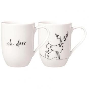 Villeroy & Boch Becher Statement Weihnachtsgeschirr, Porzellan, 2-tlg