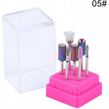 Tungsten Steel Nail Drill Bits Set, 7-Piece Cone Tip