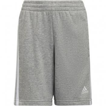 Adidas Bermudas Essentials 3 Franjas Gris Niño