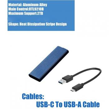 Enclosure SSD NVMe Externe Type‑C Dual‑Interface M.2 PCIe SATA 2280