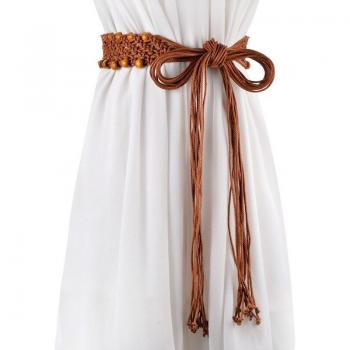 Vintage Weave Tassel Belt for Women