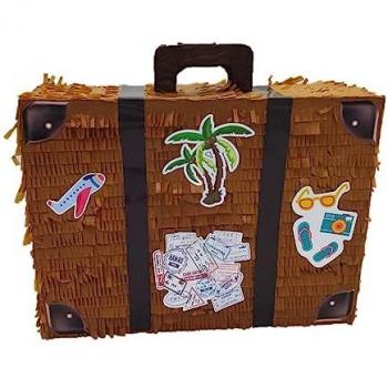 Valise Piñata casse-casse 40×35×10 cm – Marron & Chocolat