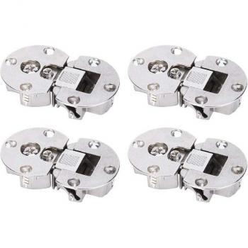 Zinc Alloy 90 Degrees Flip Door Hinge Set - 4 Pcs