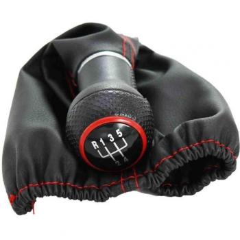 Leder-Schaltknauf 5-Gang für VW Polo Klasse 6N/6N2 Modelljahre 1996-2001