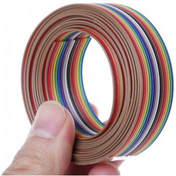 16-Pin Flat IDC Ribbon Extension Cable - 2m