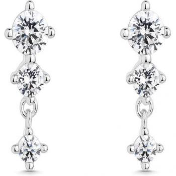 Pendientes de plata Itemporality con circonitas blancas