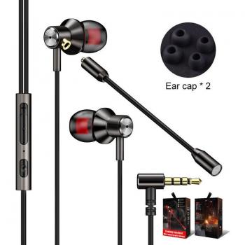 Casque Filaire Intra-Auriculaire avec Micro pour Jeux