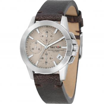 SECTOR Damen Chrono Quarzuhren-Set mit Lederarmband (R3271797501)