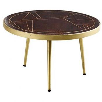 Dark Gold Solid Mango Round Table
