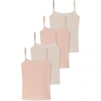 Schiesser Cotton Lace Spaghetti Tops 4er Pack
