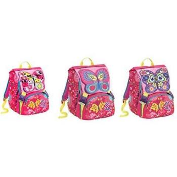 Zaino SchoolPack Seven Zip Rosso con Pattine Sfilanti