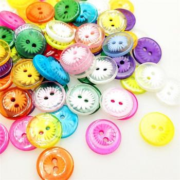 13MM Mixed Color Resin Buttons for Kids