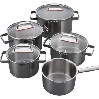 Set Kelomat 9 Pezzi Induzione – Padella e Pentola Argento