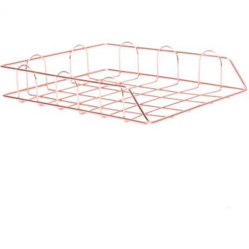 Rose Gold Magazine Organizer