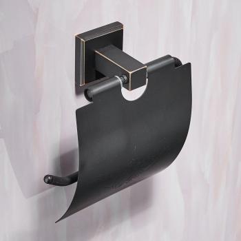 Black Brushed Bathroom Set with Towel Bar and Toilet Brush Holder WF-92500