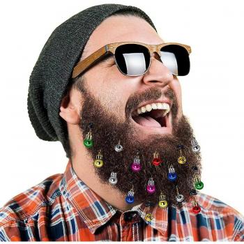 Décorations de Noël 16pcs - Barbe de Père Noël et Cloches Suspendues