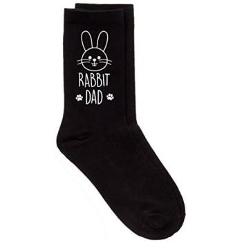 60 Second Makeover Men’s Rabbit Dad Black Calf Socks