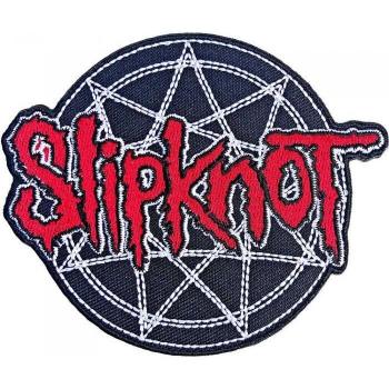 Slipknot Nonogram Patch - Woven Iron-On Red/Blue One Size