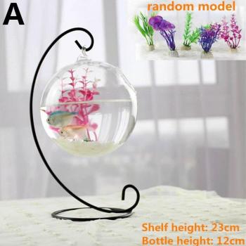 Hanging Aquarium Plant Pot with Metal Stand