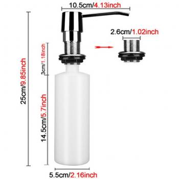 Distributeur de savon liquide 300ml pour cuisine et salle de bains