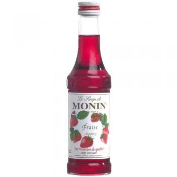 Monin Gourmet Strawberry Flavored Syrup, 250 ml Bottle