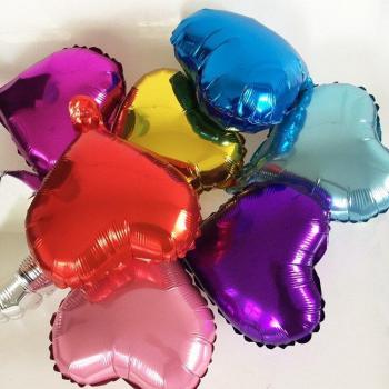 10 Inch Love Heart Aluminium Foil Balloons - 5 Pack Valentine’s Day Wedding Decorations
