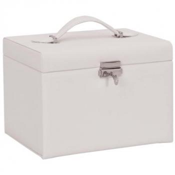 VidaXL Jewellery Box 4-Layer with Mirror Lockable White 22.5x17.5x16.5 cm