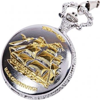 Classic Nostalgic Flower Sailing Boat Pocket Watch