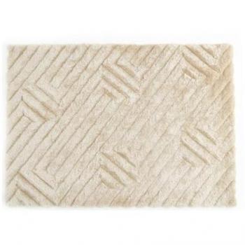 Tappeto shaggy a pelo lungo 160 x 230 cm Bianco sporco - MAZE