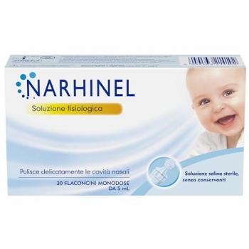 Narhinel soluzione fisiologica - flaconcini per lavaggi nasali monodose (5ml), pacco da 30