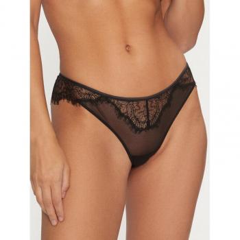 Intimo Nightwear Set – Slip Brasile in Pizzo & Tulle Nero, Taglia I