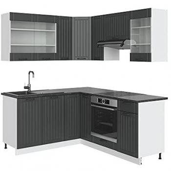 Vicco Cocina Esquinera Fame-Line Antracita Casa de Campo – 160x60 cm