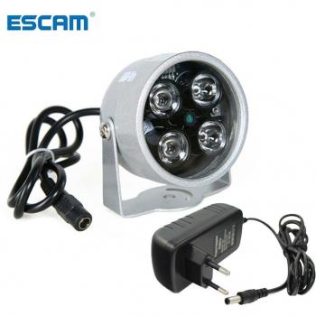 ESCAM Nachtsicht LED Strahler 4er Reihe für CCTV, 12V 2A