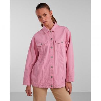 Pieces - Chaqueta de mezclilla oversize para mujer