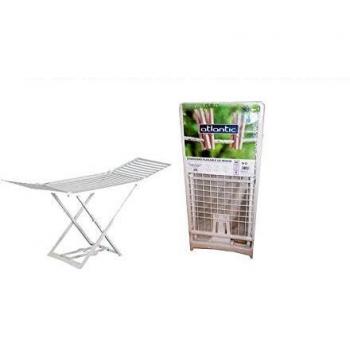 Tendedero de Ropa Plegable Resina Plástico Blanco 20 m