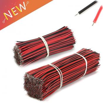 50Pcs Red Black 26AWG Tin Plated LED Connecting Wire, 80mm & 150mm Length for DIY Projects