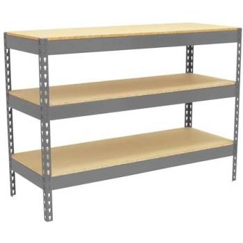 Bureau Simonrack métallique gris avec cadre en bois solide