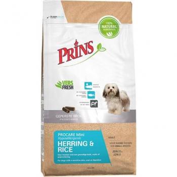 Prins Procare Volwassen Klein Hondenvoer Haring en Rijs 3 kg, hypoallergeen