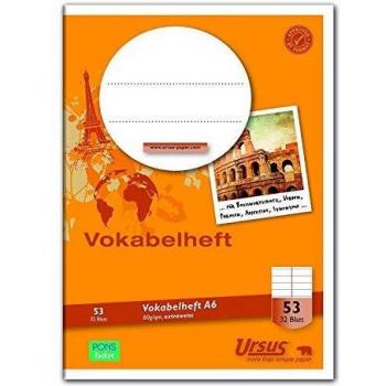 Staufen Vokabelheft - LIN53, A6, 32 Blatt, 80 g/qm, 9 mm liniert mit 1 MST