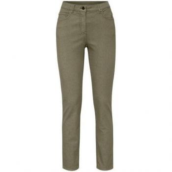 Vajaamittaiset Bella Farkut – Superstretch-kangas, Khaki, Koko 44 – Goldner Fashion