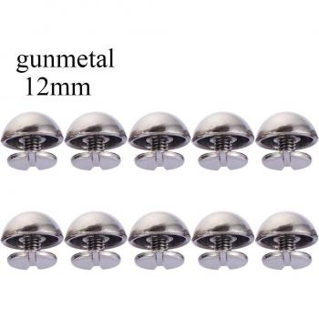 Punk Metal Strap Rivets - 10pcs Round Head Screws, 8/10/12mm
