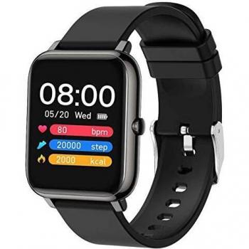 Popglry Smartwatch Orologio Fitness Uomo Donna Smart Watch con Saturimetro (SpO2)/Misuratore Pressione/Cardiofrequenzimetro Impermeabile IP67 Orologio Sportivo con Notifiche Messaggi per Android iOS